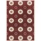 Prisma Karma Red Area Rug 53"X76" Modern Flat Design Faux Silk Accents